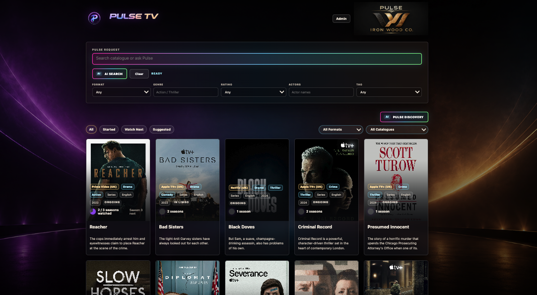 Pulse TV interface